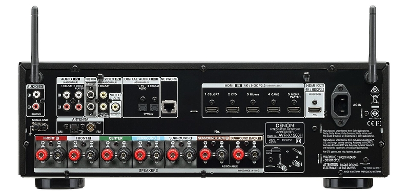 AV ресивер Denon AVR-X1500H black артикул 179166Si-1 фото 4