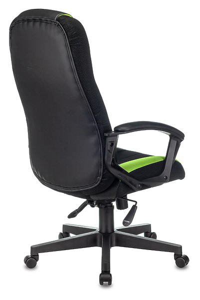 Кресло Zombie 9 GREEN (Game chair 9 black/l.green textile/eco.leather cross plastic) артикул 263245Si-1 фото 6