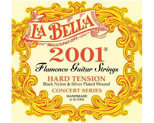 Струны для классической гитары La Bella 2001 Flamenco Hard артикул 291047Si-1