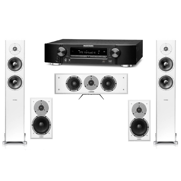 Комплект домашнего кинотеатра Marantz NR1609 black + Dynaudio Emit M30 + Emit M10 + Emit M15C satin white артикул 196225Si-1