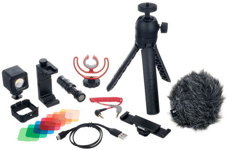 Набор влоггера Rode Vlogger Kit Universal разноцветное лето PINK комплект Vlogger kit c розовой меховой ветрозащитой артикул 273544Si-1 фото 3