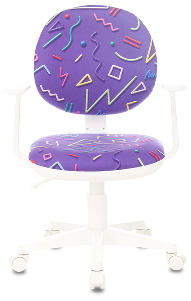Кресло Бюрократ CH-W356AXSN/STICK-VI (Children chair CH-W356AXSN violet Sticks 08 cross plastic plastik белый) артикул 263412Si-1 фото 3