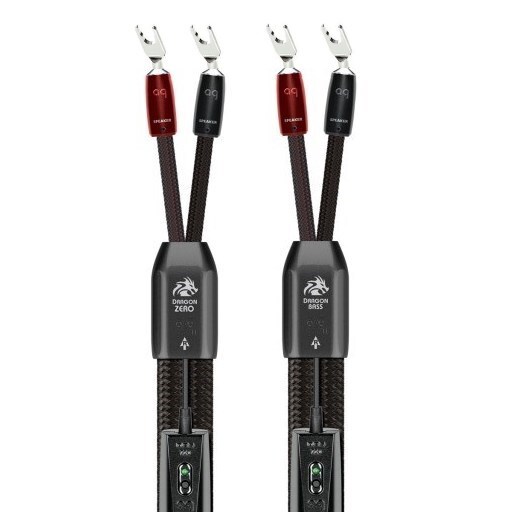 Акустический кабель AudioQuest Dragon ZERO with Dragon BASS BiWire Spade 4.5m артикул 191426Si-1
