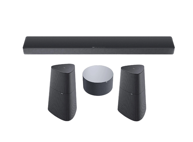 Комплект акустики Loewe klang bar5 mr + klang mr5 (2 шт.) basalt grey артикул 293084Si-1