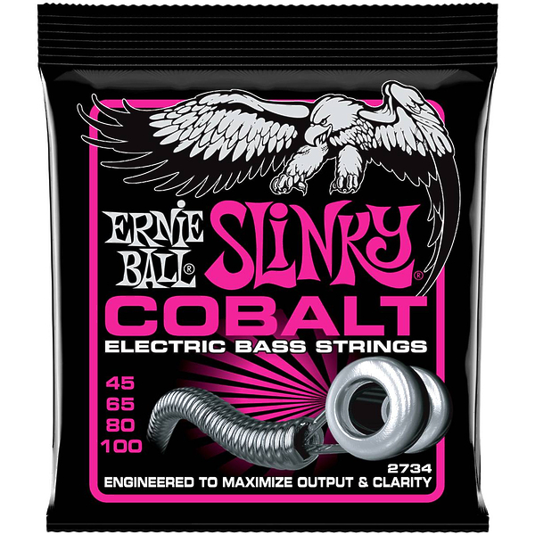 Струны для бас-гитары Ernie Ball 2734 Slinky Cobalt Super Bass артикул 291144Si-1