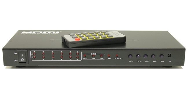 HDMI матрица Dr.HD 6x2, Professional, Поддержка 4K, 3D, ARC, MHL, PIP / Dr.HD MA 624 FS артикул 143225Si-1