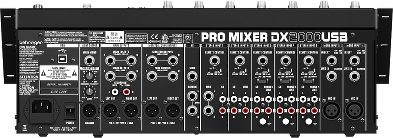Микшерный пульт Behringer DX2000USB артикул 126790Si-1 фото 4