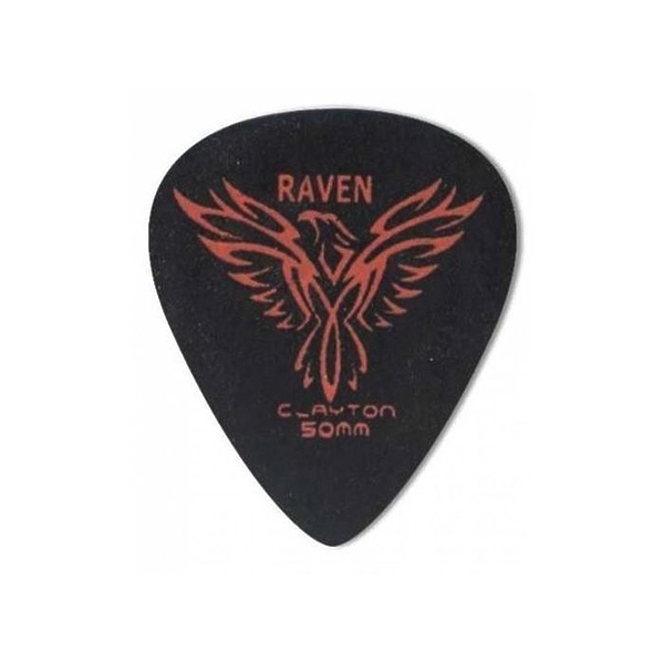 Медиаторы CLAYTON BS50/12 - 0.50 mm BLACK RAVEN стандартные 12 шт артикул 290685Si-1