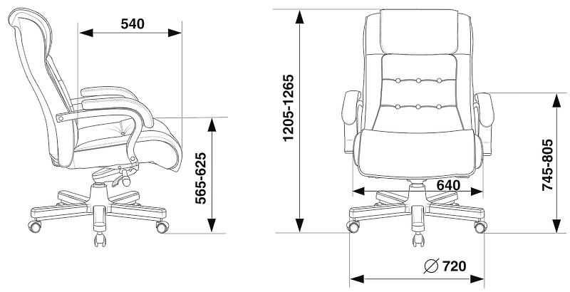 Кресло Бюрократ T-9926WALNUT/BLACK (Office chair T-9926WALNUT black leather cross metal/wood) артикул 263286Si-1 фото 7
