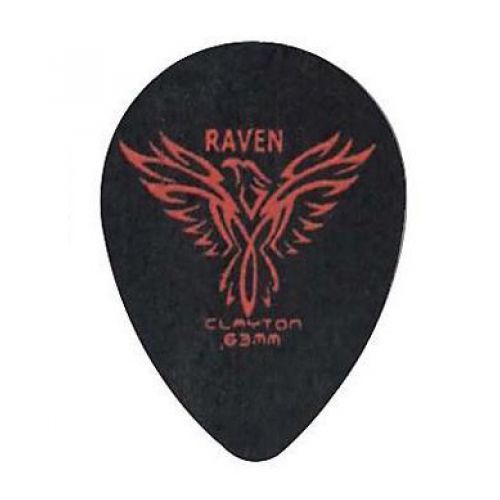 Медиаторы CLAYTON BST63/12 - 0.63 mm BLACK RAVEN уменьшенный 12 шт артикул 290692Si-1