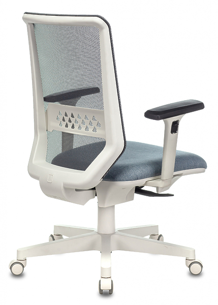 Кресло Бюрократ EXPERT WHITE BLUE (Office chair EXPERT grey seatblue 38-405 mesh/fabric headrest cross plastic plastik белый) артикул 263328Si-1 фото 11