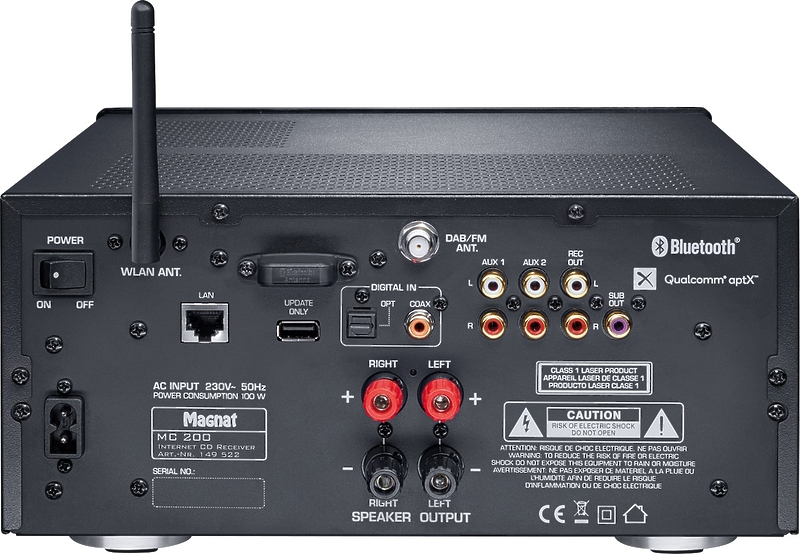 Сетевой CD-ресивер Magnat MC 200 black артикул 229829Si-1 фото 4