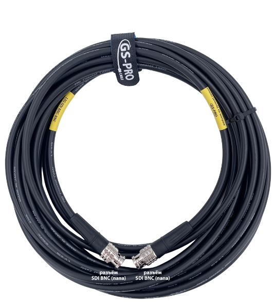 Кабель мобильный/сценический GS-PRO 12G SDI BNC-BNC (black) 15 метров артикул 313837Si-1