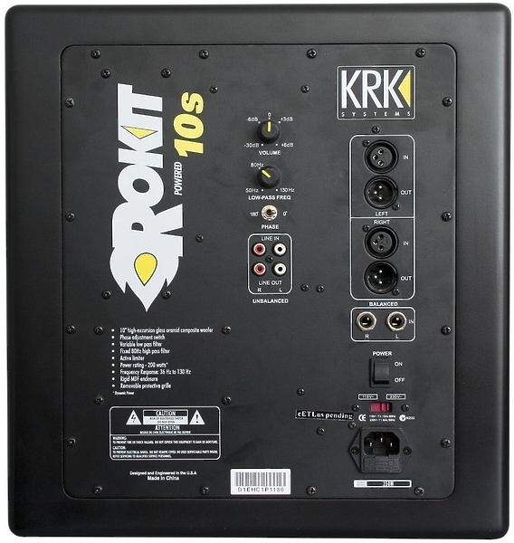 Сабвуфер KRK 10S артикул 106043Si-1 фото 4