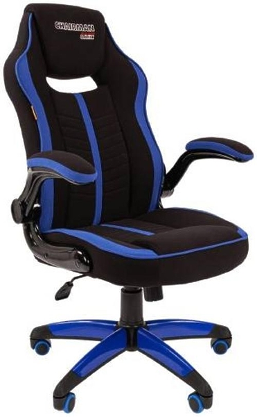 Кресло игровое Chairman game 19 00-07069643 Black/Blue артикул 269957Si-1