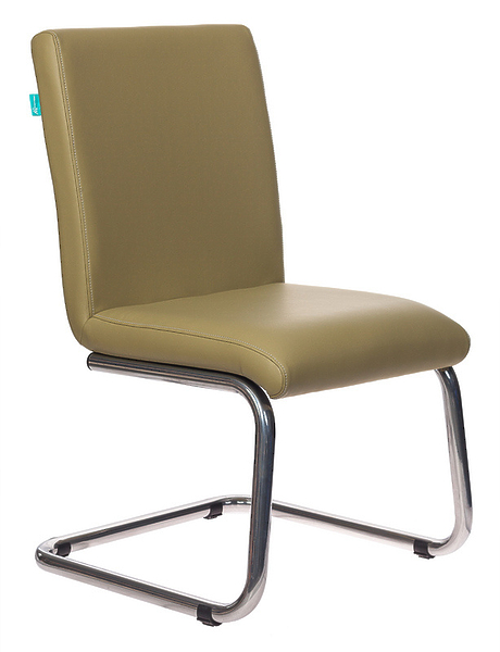 Кресло Бюрократ CH-250-V/KRIT-GREEN (Office chair CH-250-V green eco.leather runners metal хром) артикул 263369Si-1