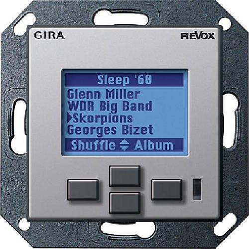 Настенная панель управления Revox M217 display GIRA System 55 (под алюминий) артикул 104139FV-1