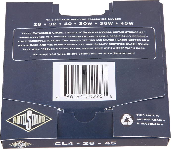 Струны для классической гитары Rotosound CL4 артикул 308573Si-1 фото 4