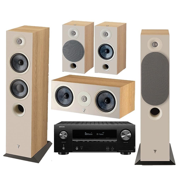 Комплект домашнего кинотеатра Focal Chora Set 5.0 (816+806+Center) Light Wood + Denon AVR-X2600H black артикул 228162Si-1