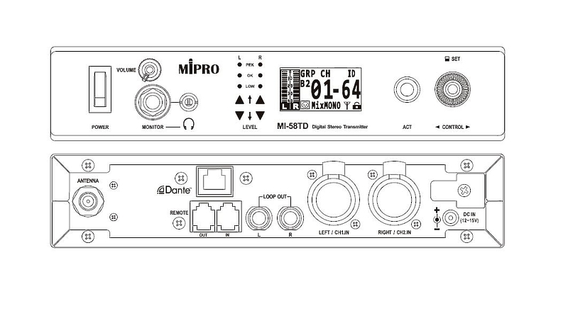 Передатчик MIPRO MI-58TD артикул 295038Si-1 фото 3