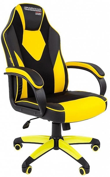 Кресло игровое Chairman game 17 00-07028515 Black/Yellow артикул 269950Si-1