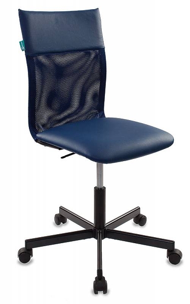 Кресло Бюрократ CH-1399/BLUE (Office chair CH-1399 blue Or-15 eco.leather/gauze cross metal) артикул 263363Si-1