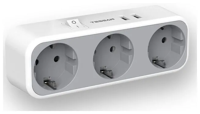 Сетевой фильтр Tessan TS-322 grey артикул 264775Si-1