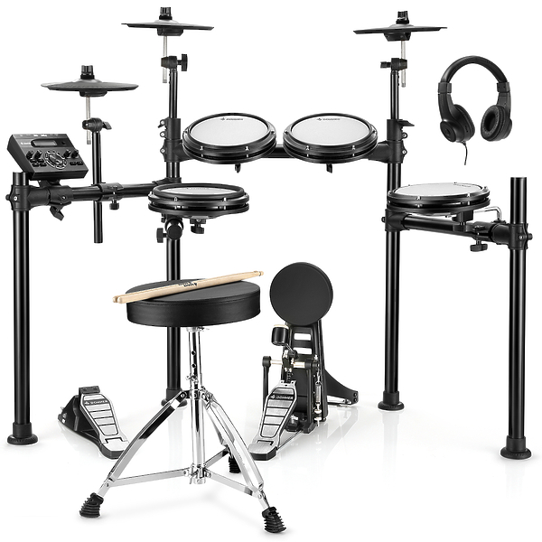 Электронная ударная установка Donner DED-200 5 Drums 3 Cymbals (в комплекте аксессуары) артикул 306050Si-1
