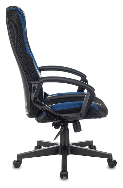 Кресло Zombie 9 BLUE (Game chair 9 black/blue textile/eco.leather cross plastic) артикул 263206Si-1 фото 5