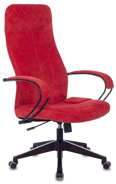 Кресло Бюрократ CH-608/FABRIC-RED (Office chair CH-608Fabric red Velvet 88 cross plastic) артикул 263276Si-1