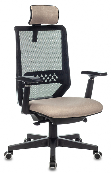 Кресло Бюрократ EXPERT BEIGE (Office chair EXPERT black TW-01 seatbeige 38-402 mesh/fabric headrest cross plastic) артикул 263506Si-1