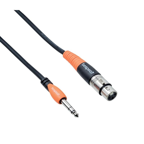 Микрофонный кабель Bespeco SLSF100, jack stereo - XLR3 pole (F), 1м артикул 207150Si-1
