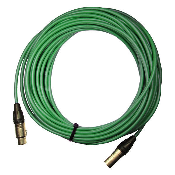 Кабель микрофонный GS-PRO XLR3F-XLR3M Green 15 m артикул 335888Si-1