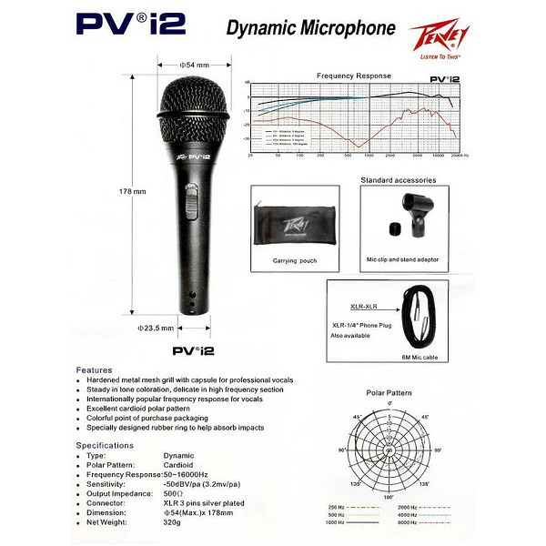 Комплект вокальный Peavey PV MSP2 1/4" артикул 307775Si-1 фото 3