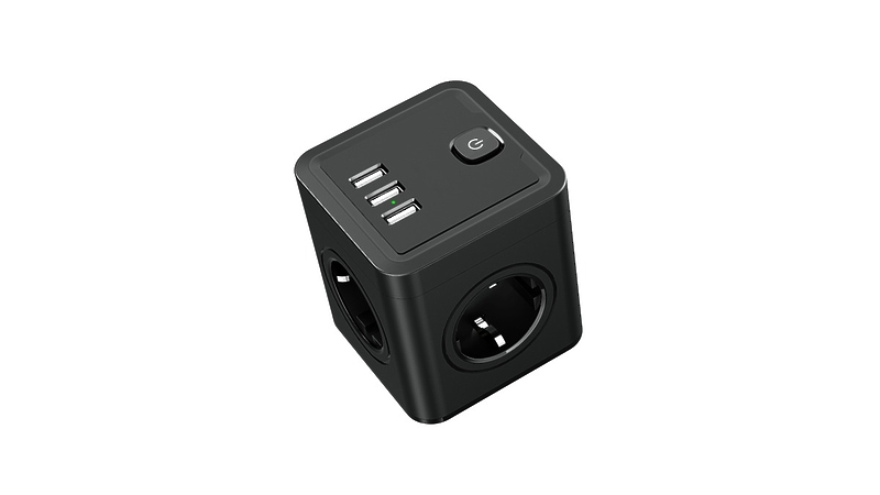 Сетевой фильтр Ritmix RM-043 Black артикул 313312Si-1 фото 4