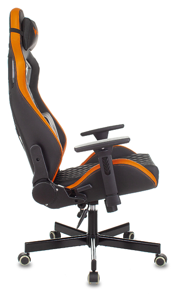 Кресло Knight OUTRIDER BO (Game chair Knight Outrider black/orange rombus eco.leather headrest cross metal) артикул 263358Si-1 фото 7