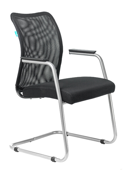 Кресло Бюрократ CH-599AV/TW-11 (Office chair CH-599AV black TW-01 seatblack TW-11 mesh/fabric runners metal металлик) артикул 263312Si-1