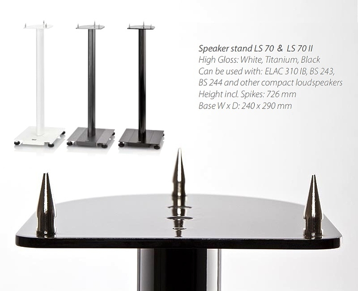 Стойки под акустику Elac Stands LS 70 high gloss white артикул 316666FV-1 фото 3