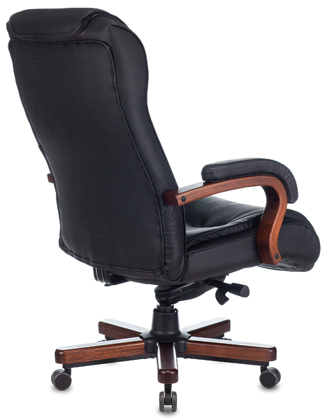 Кресло Бюрократ T-9926WALNUT/BLACK (Office chair T-9926WALNUT black leather cross metal/wood) артикул 263286Si-1 фото 5