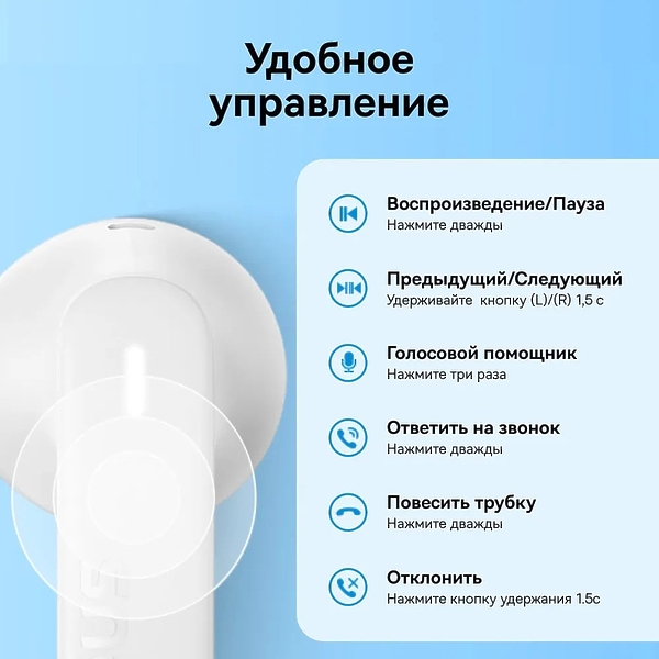 Наушники Baseus TWS Bowie E16 WT артикул 338230Si-1 фото 10