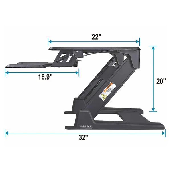 Подставка на компьютерный стол для работы стоя EUREKA ERK-CV-PRO36B артикул 267026Si-1 фото 4