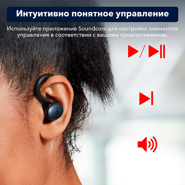 True wireless наушники Soundcore Sport X10 Black артикул 283054Si-1 фото 12