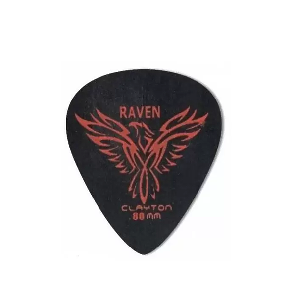Медиаторы CLAYTON BS80/12 - 0.80 mm BLACK RAVEN стандартные 12 шт артикул 290687Si-1
