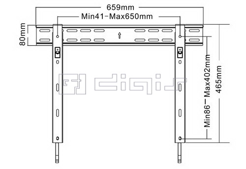 Кронштейн для телевизора Digis DSM07-46F артикул 104508Si-1 фото 3