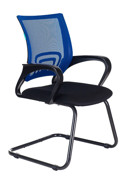 Кресло Бюрократ CH-695N-AV/BL/TW-11 (Office chair CH-695N-AV blue TW-05 seatblack TW-11 mesh/fabric runners metal черный) артикул 263496Si-1