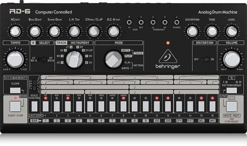 Аналоговая драм-машина Behringer RD-6-BK артикул 264178Si-1