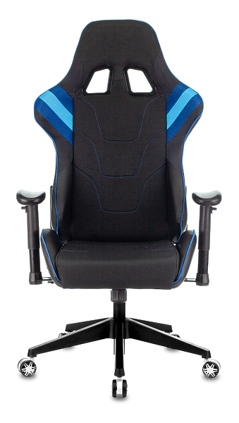 Кресло Zombie VIKING 4 AERO BLUE (Game chair VIKING 4 AERO black/blue textile/eco.leather headrest cross plastic) артикул 263280Si-1 фото 6