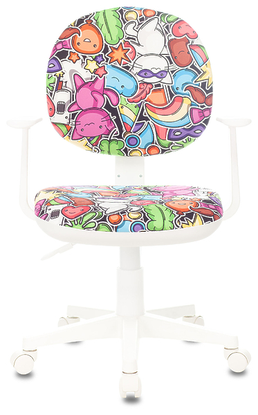 Кресло Бюрократ CH-W356AXSN/MASKARAD (Children chair CH-W356AXSN multicolor masquerade cross plastic plastik белый) артикул 263274Si-1 фото 3