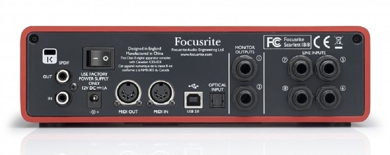 Звуковая карта FOCUSRITE Scarlett 18i8 артикул 147298Si-1 фото 3