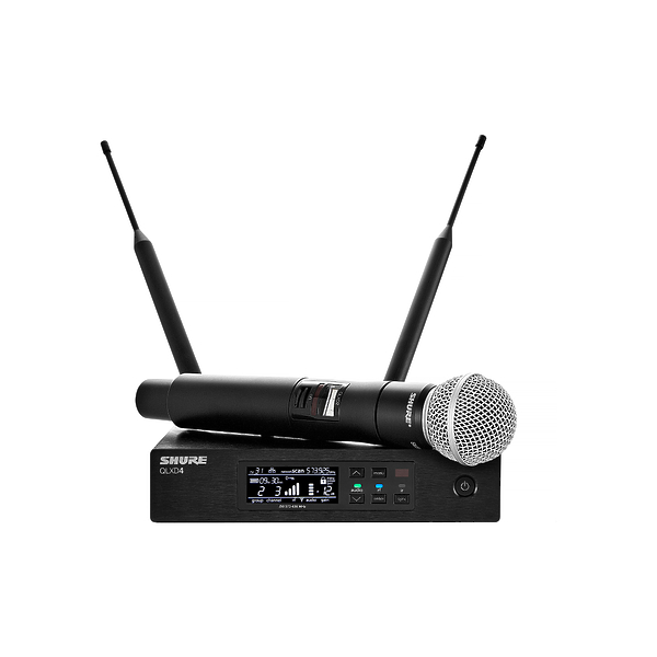 Радиосистема Shure QLXD24E/SM58 G51 с ручным передатчиком SM58, частоты 470-534 MHz артикул 188026Si-1
